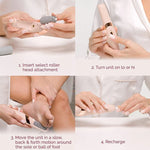 Electric Pedicure Foot File Callus Remover مزيل الكالو الكهربائي برأسين دوارين