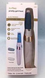 Electric Pedicure Foot File Callus Remover مزيل الكالو الكهربائي برأسين دوارين